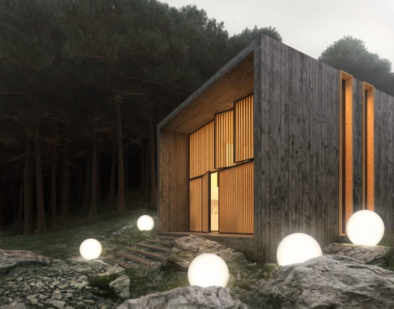 forest and house sphere